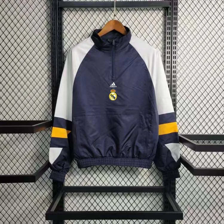 2023 Real Madrid CasuaI Windbreaker(Navy-blue)Soccer Jersey  — main view