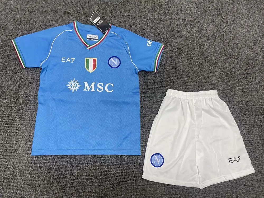 2023/2024 Napoli Home Soccer Jersey  Kids Size — main view