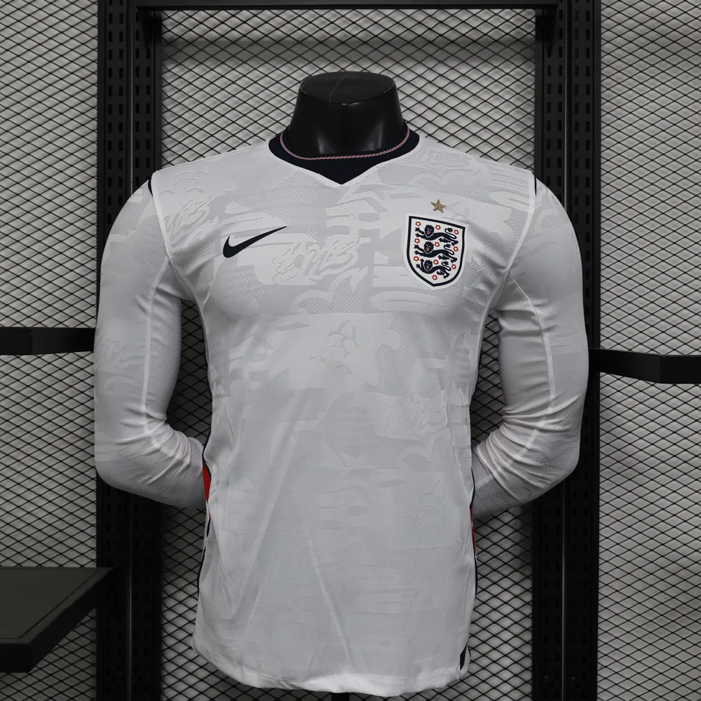 2026 Long Sleeve Player Version England Home Football Jersey  — main view