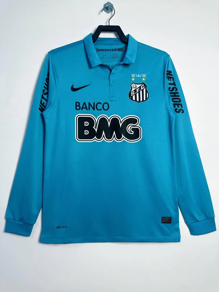 2012-2013 Retro Langarm Santos Drittauswärtstrikot  — main view
