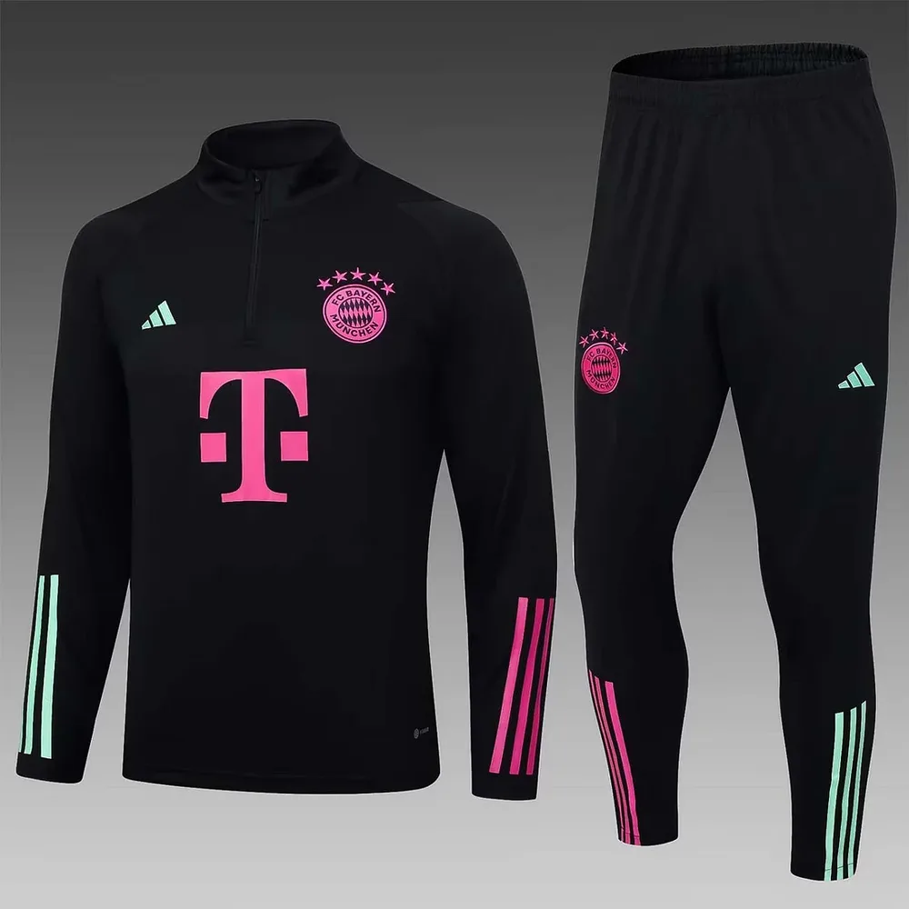 Ensemble d'entraînement Bayern Munich noir 2023/2024 demi-tiré  — main view
