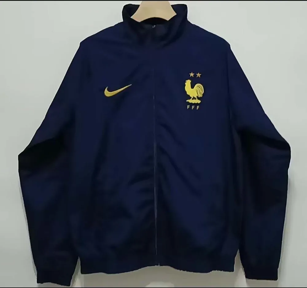 Camiseta de Fútbol Cortavientos 2024 de Francia Azul Marino AAA calidad aficionado — main view