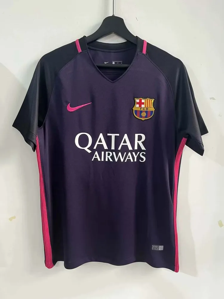 2016/2017 Camisa Retrô Barcelona Visitante Futebol  — main view