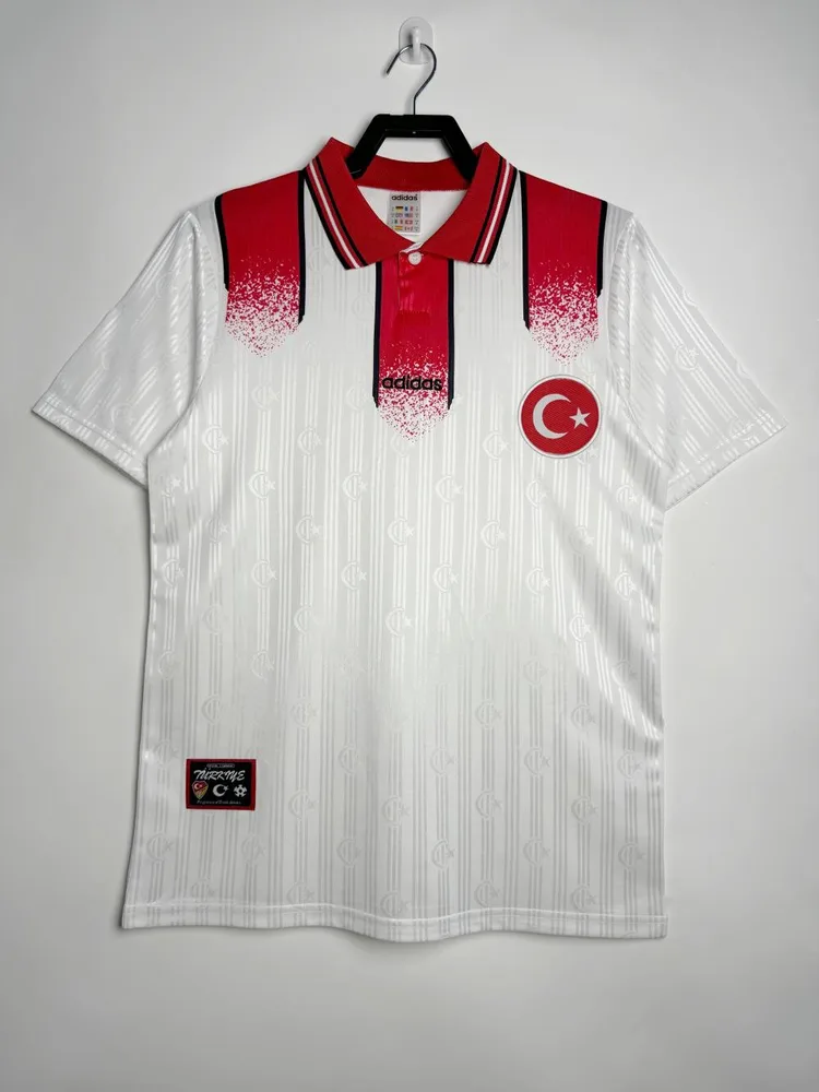 1996 Retro Türkiye Selección Nacional Visitante Camiseta de Fútbol  — main view