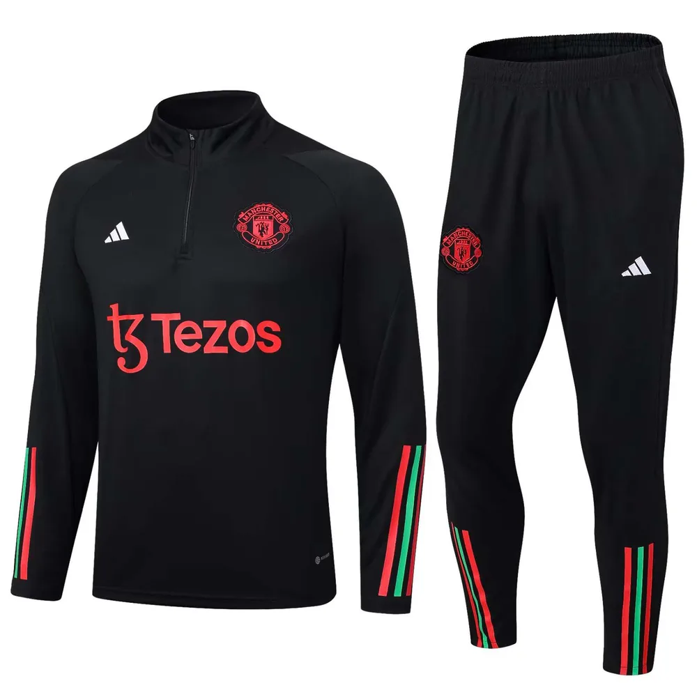Conjunto de Treino Manchester United Meio Puxão Preto 2023/2024  — main view