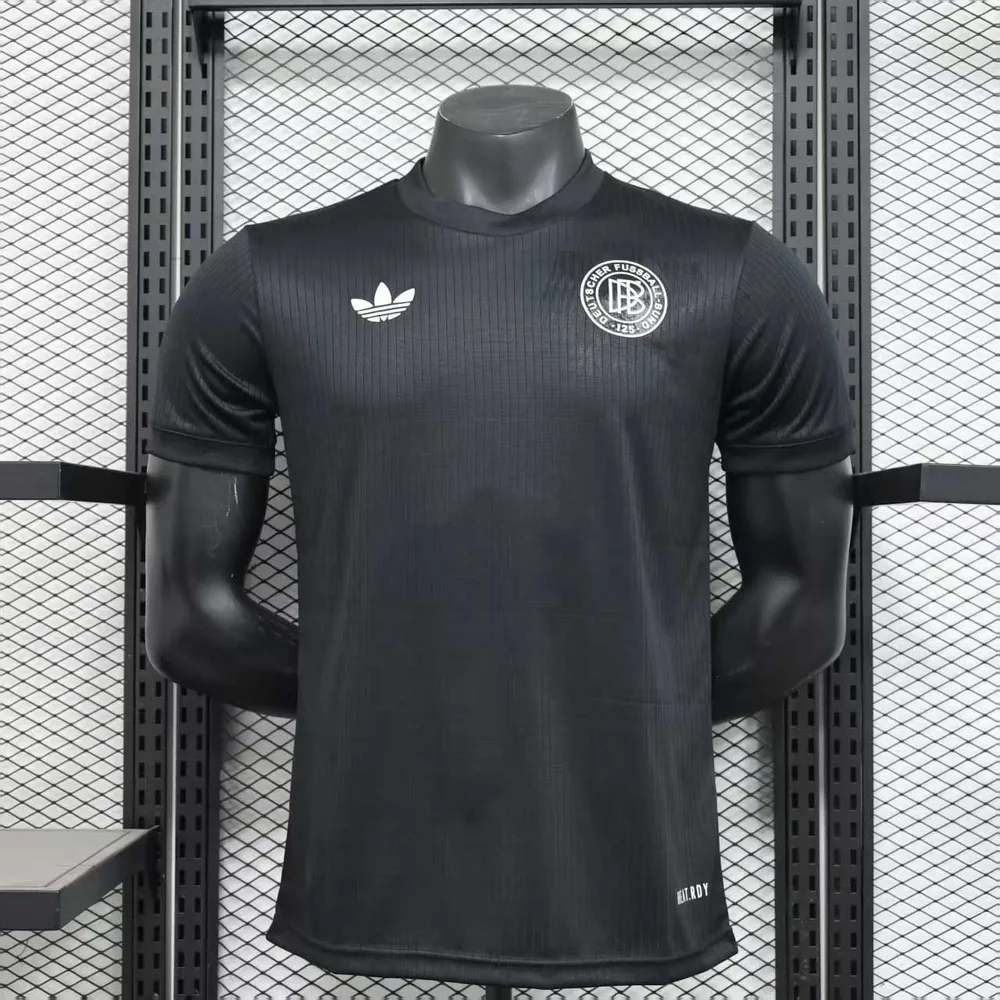 2025/2026 Spielerversion Deutschland 125. Jubiläumsedition Schwarz Fußballtrikot  — main view