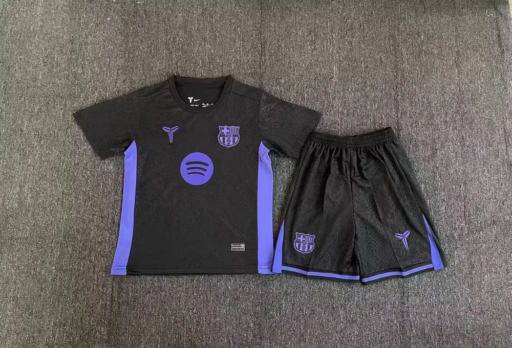 2025/2026 Barcelona Joint Version Black Football Jersey  Kids Size — main view