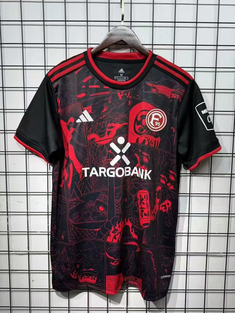 2025-2026 Fortuna Düsseldorf Sonderedition Schwarz Fußballtrikot AAA fan-gradät — main view