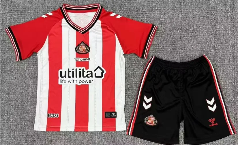 Camisa de Futebol Sunderland AFC Casa 2025/2026  Tamanho Infantil — main view
