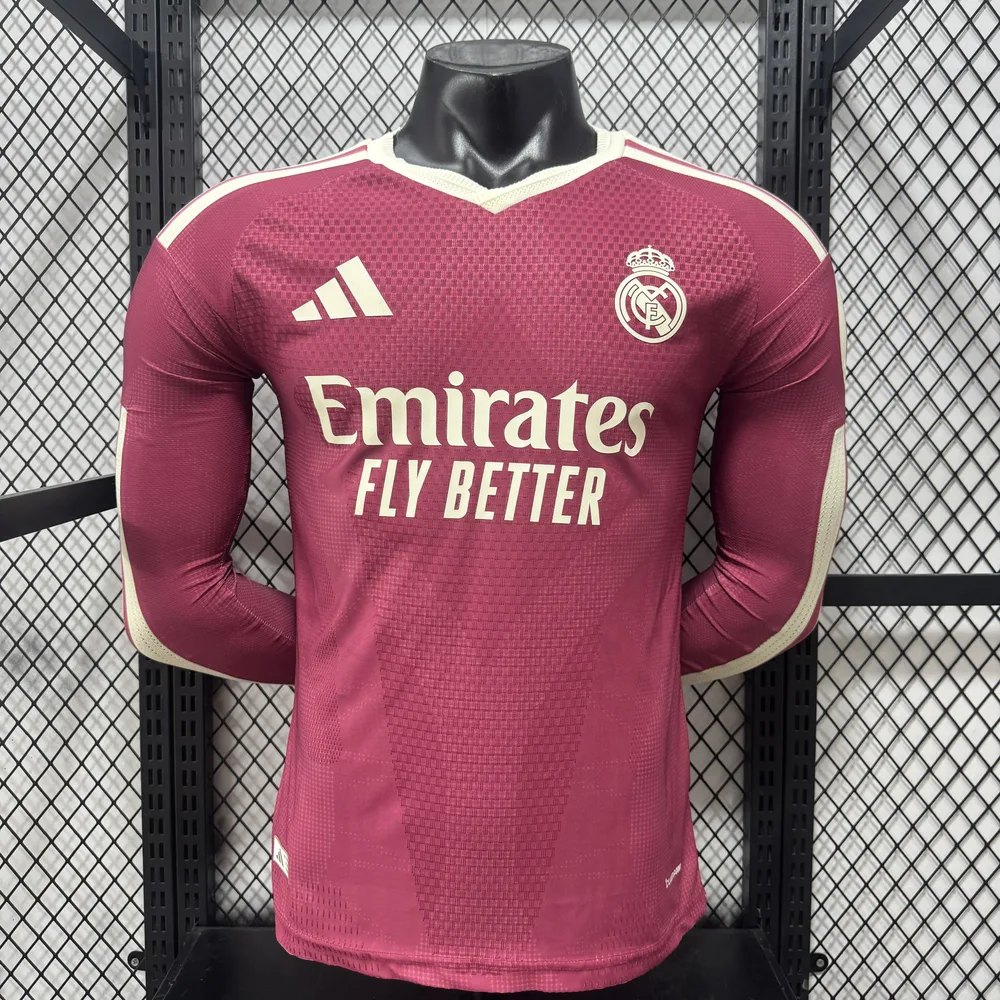 2026/2027 Manga Longa Versão Jogador Real Madrid Terceiro Visitante Camisa de Futebol   — main view