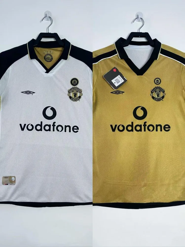 2001-2002 Retro Manchester United Doppelseitiges Jahrhundert-Edition Trikot  — main view