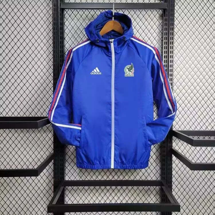 2024/2025 Mexico Windbreaker Blau Fußballtrikot AAA Fan-Qualität — main view
