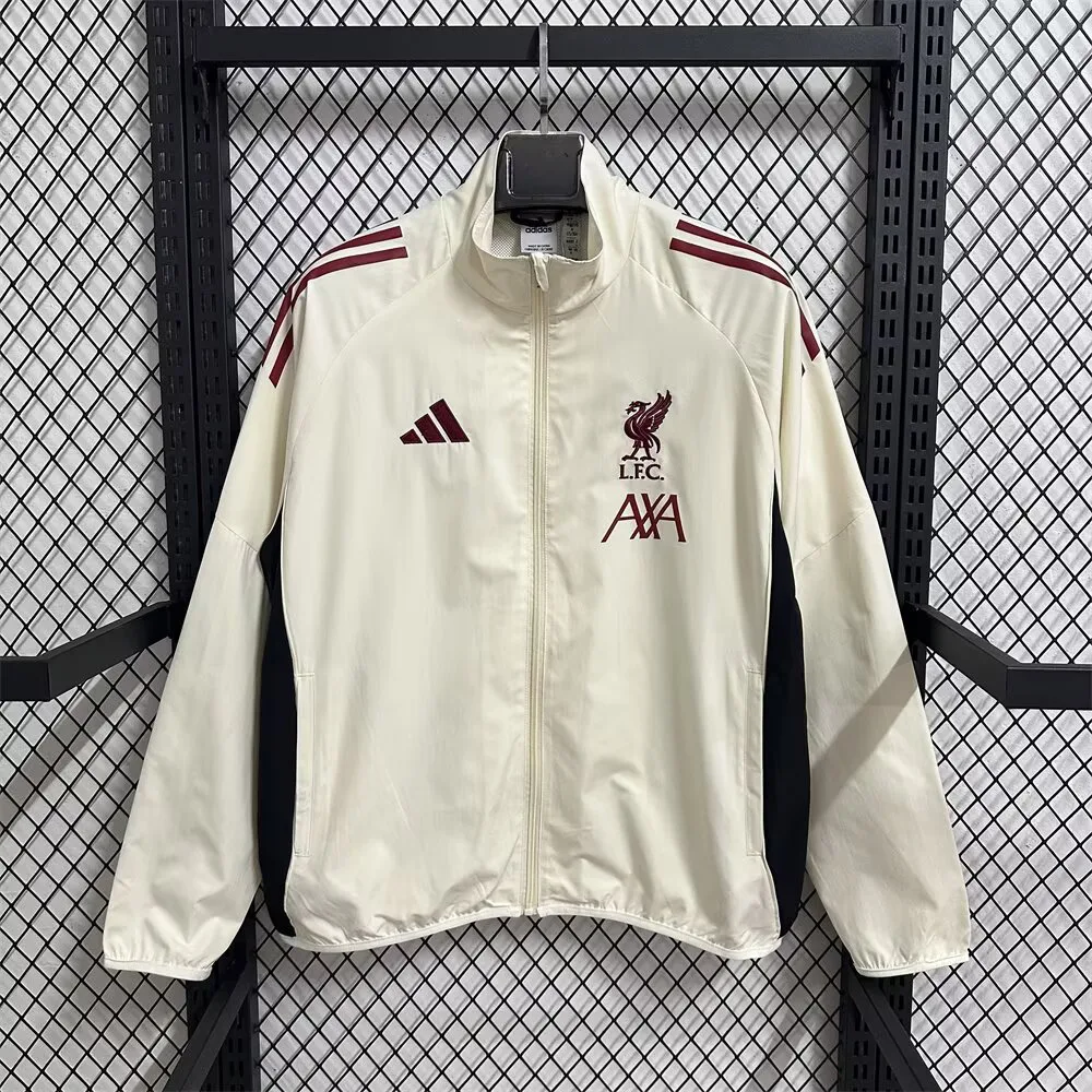 2025/2026 Liverpool Windbreaker Beige Gelb Fußballtrikot   — main view