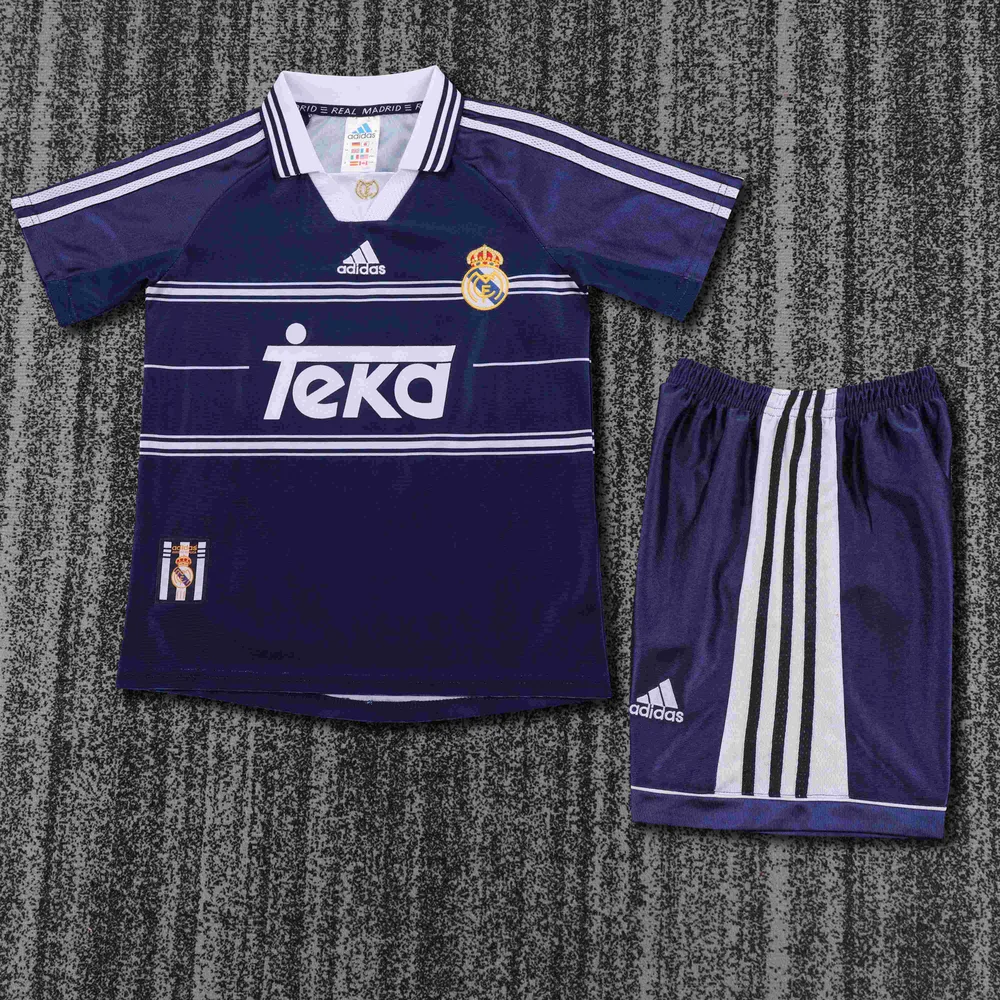 1998-1999 Retro Real Madrid Auswärts Fußballtrikot  Kindergröße — main view