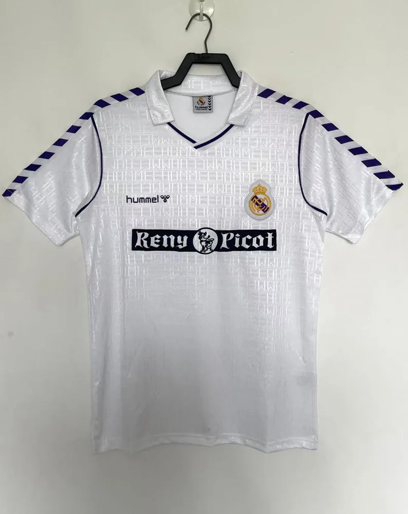 1988-1990 Retro Real Madrid Home Soccer Jersey  — main view