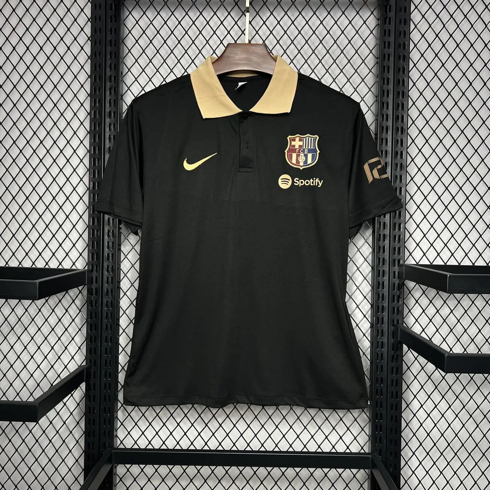 2024/2025 Barcelone Polo Noir Maillot de Foot  — main view