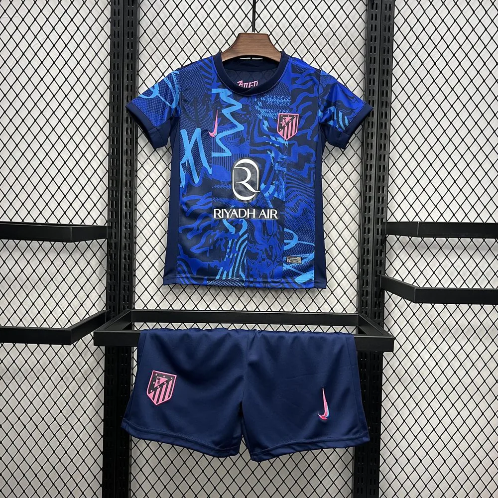2024/2025 Atletico Madrid Tercera Camiseta Visitante Calidad Thai Talla Infantil — main view