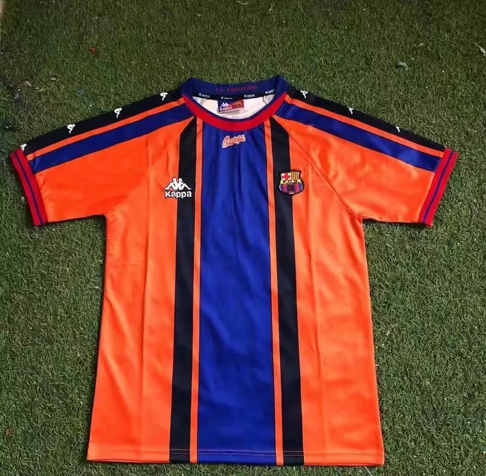 1997/1998 رجعي برشلونة قميص خارج الأرض جودة تايلاندية — main view