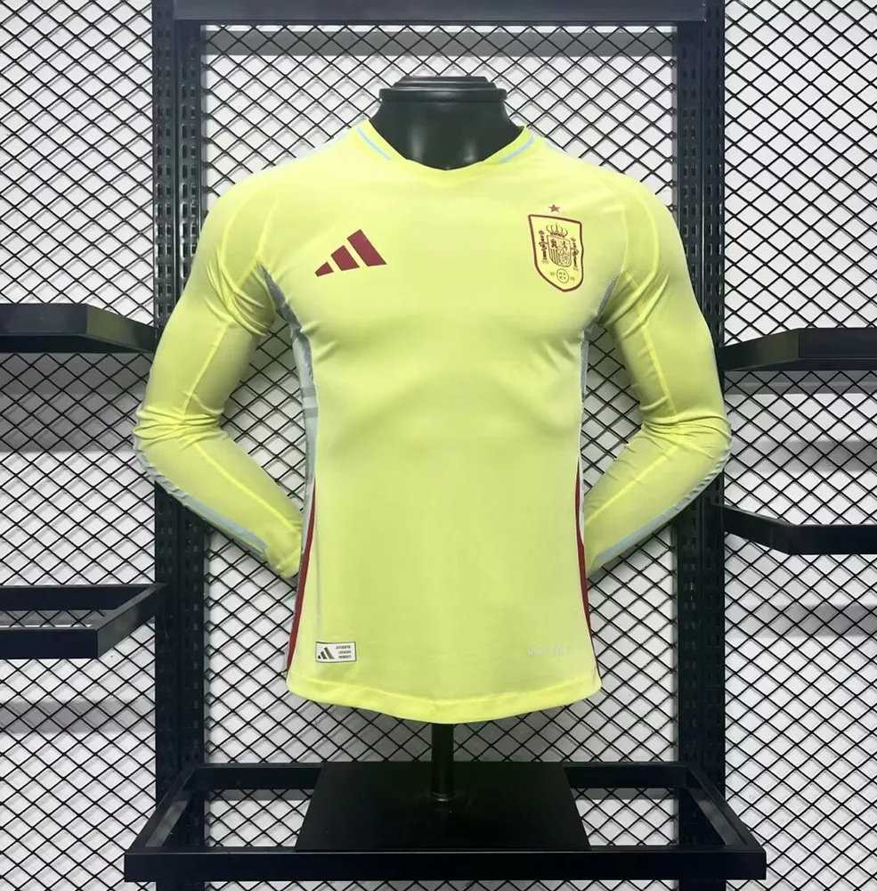Camisa de Futebol Manga Longa Versão Jogador Espanha Fora 2024-2025 — main view
