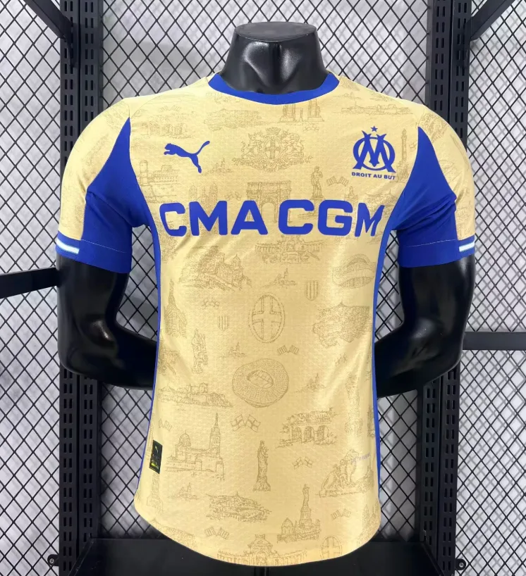 Camisa de Futebol Olympique de Marseille Fourth Away Versão Jogador 2025/2026  — main view