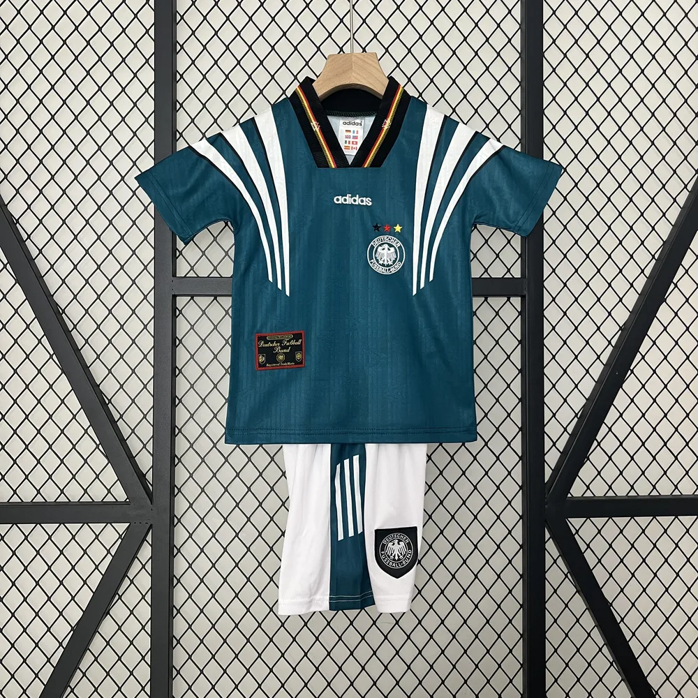 1996 Retro Deutschland Auswärts-Fußballtrikot AAA Fan-Qualität Kindergröße — main view