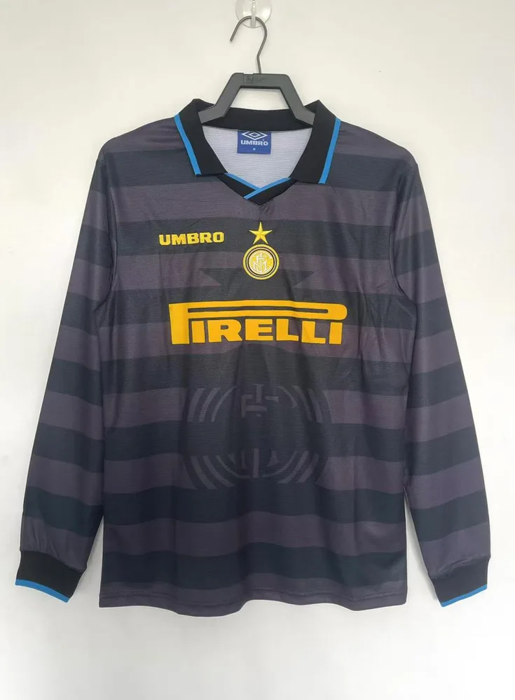 1997/1998 Retro Langarm Inter Mailand Drittes Auswärts Fußballtrikot  — main view