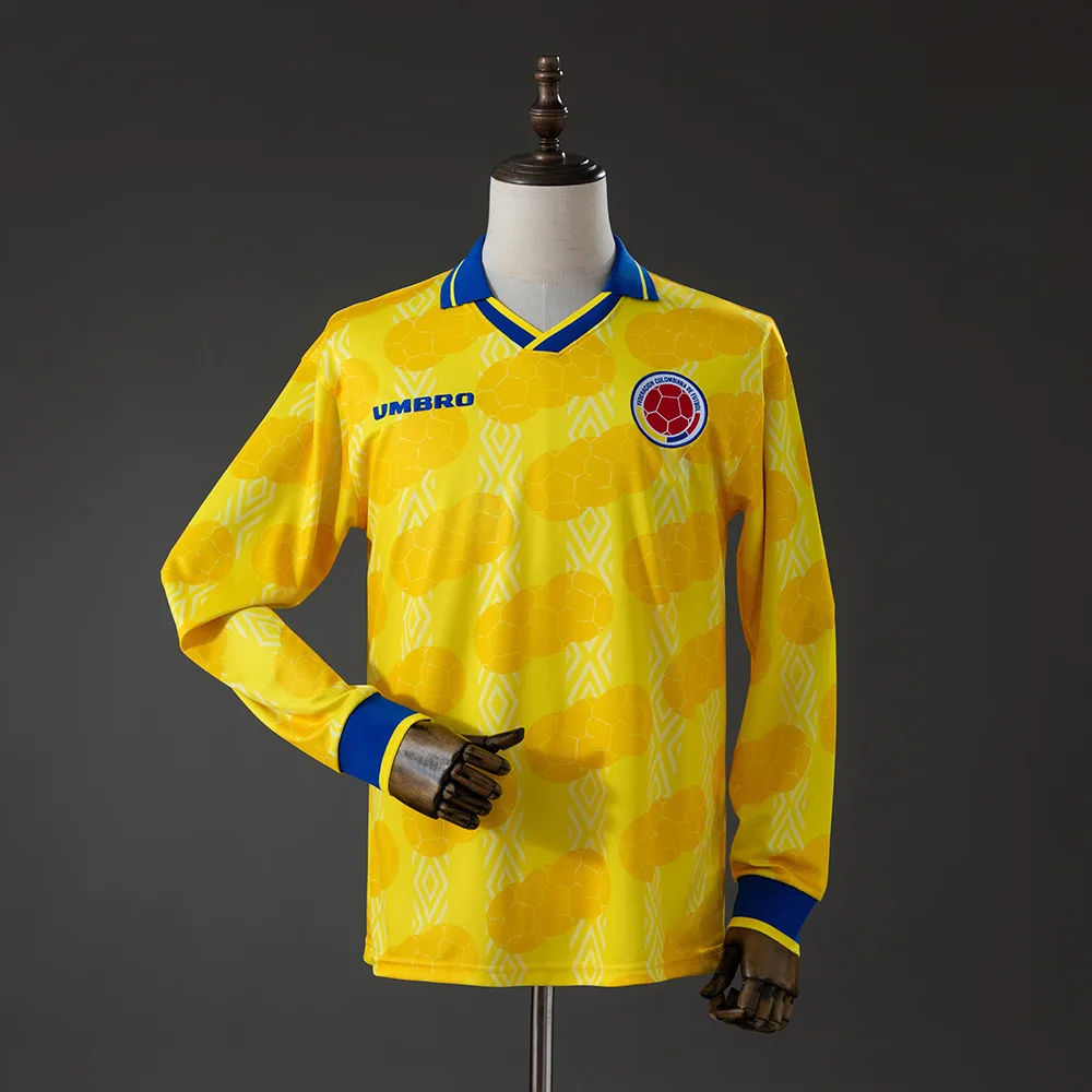 1994 Colombia Home Retro Long Sleeve Jersey  — main view