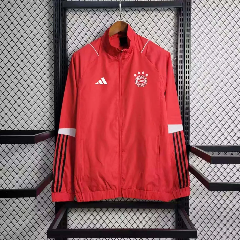 2023 Windbreaker Football Jersey Bayern Munich Red  — main view