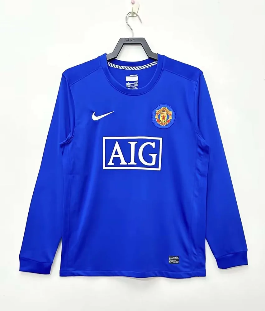 2007/2008 Retro Long Sleeve Manchester United Away Football Shirt  — main view