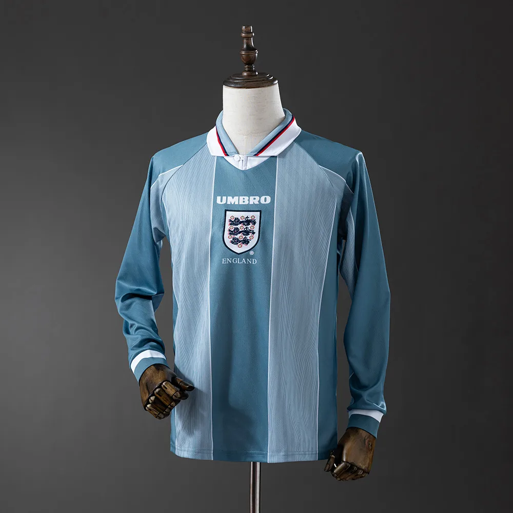 Camisa Retrô 1996 England Away Manga Longa AAA qualidade de fã — main view