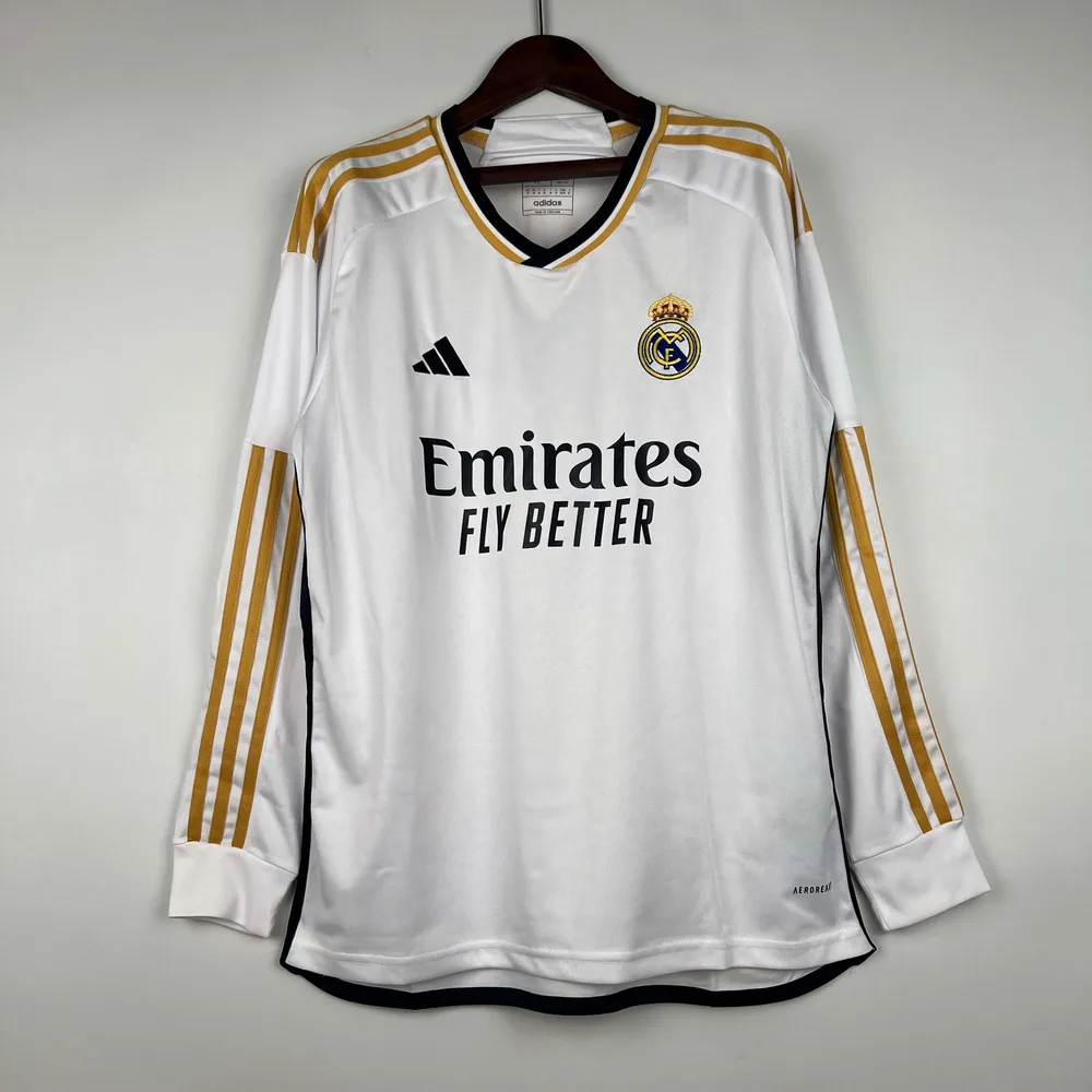 2023/2024 Long Sleeve Real Madrid Home Football Shirt  — main view