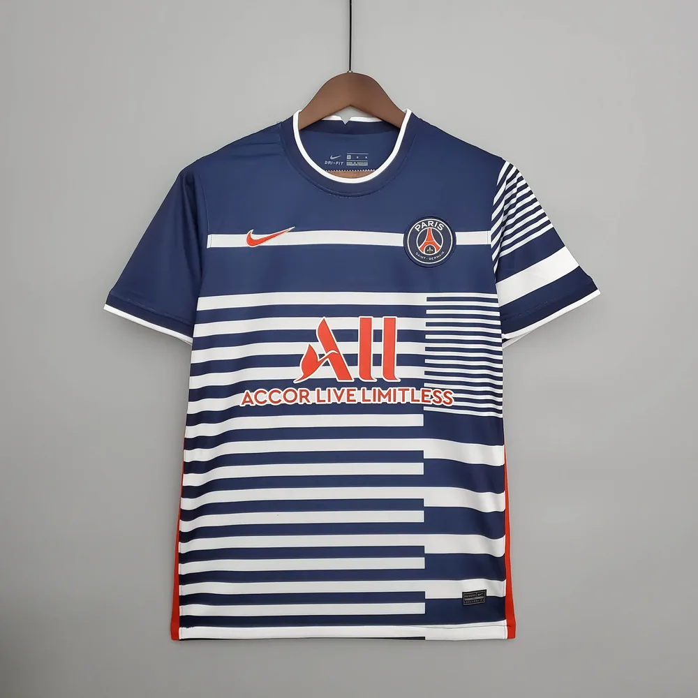 2021/2022 Psg Paris Saint-Germain Training Wear White And Blue — main view