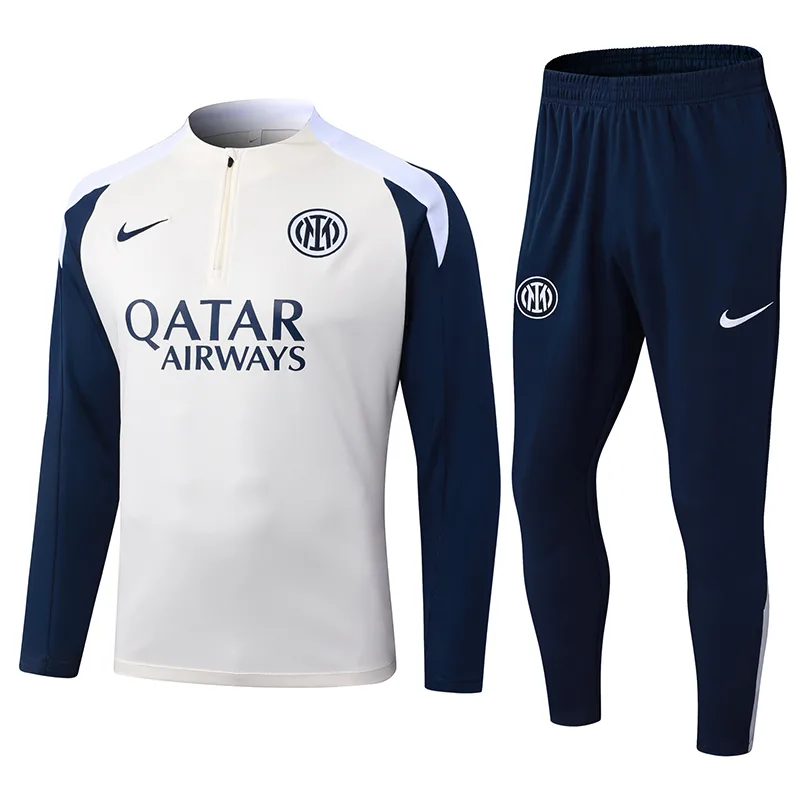 2025/2026 Inter Milan Half-Pull Training Suit Light yellow Football Jersey  Set — main view