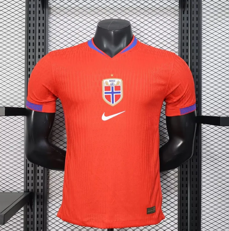 Version joueur Norvège équipe nationale domicile maillot de football AAA qualité fan 2025 — main view