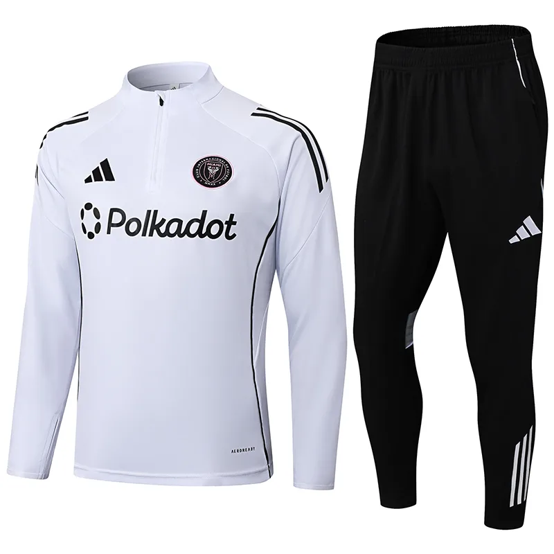 2025/2026 Inter Miami Half-Pull Training Suit White Football Shirt  Set — main view