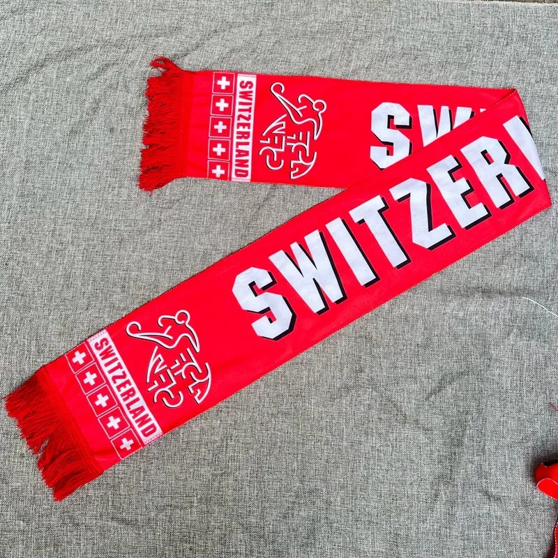2026 World Cup Switzerland Fan Soccer Scarf — main view