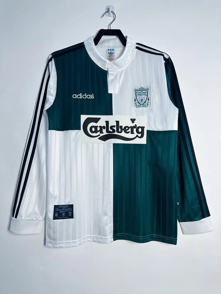 Camisa de Futebol Retro Liverpool Away 1995/1996 Manga Longa Qualidade Tailândia — main view