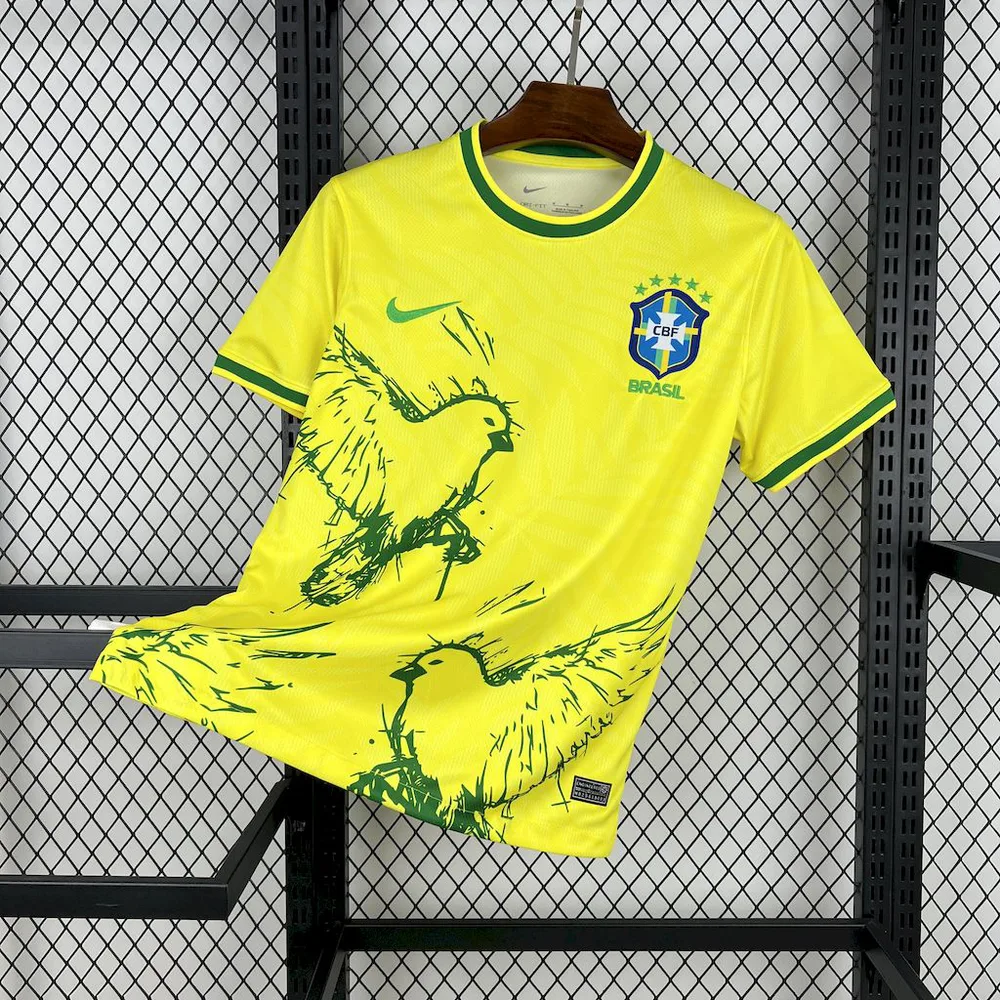 2025/2026 Brazil Pigeon Yellow Football Shirt  — main view