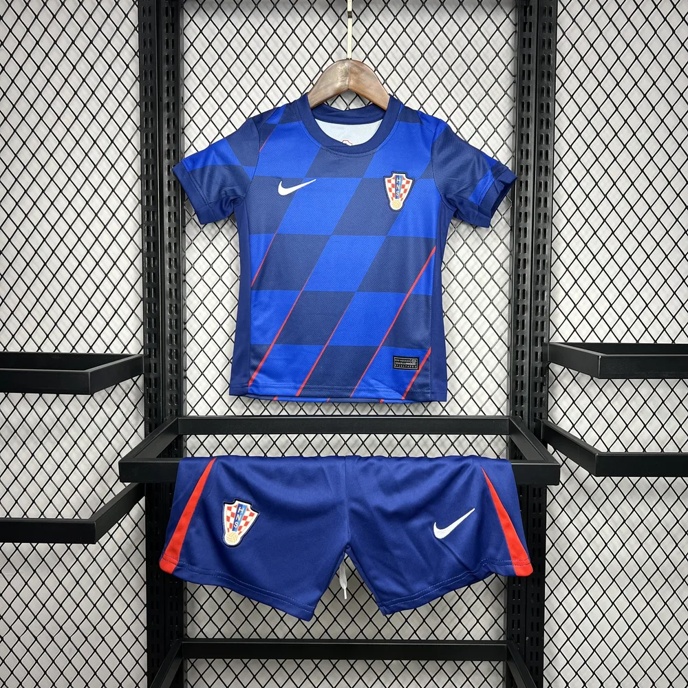 2024 Croatia National Team Away Football Shirt  Kids Size — main view