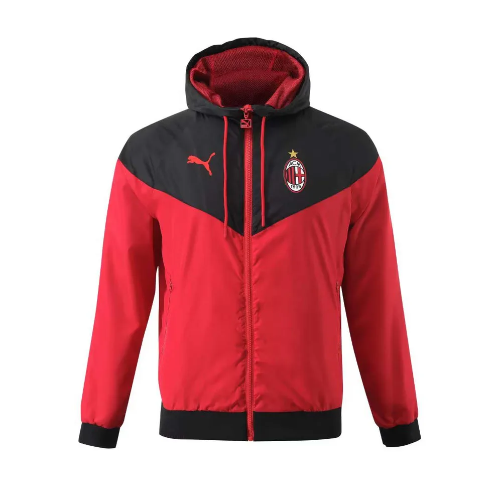 2023 AC Milan Windbreaker Red Football Shirt  Kids Size — main view