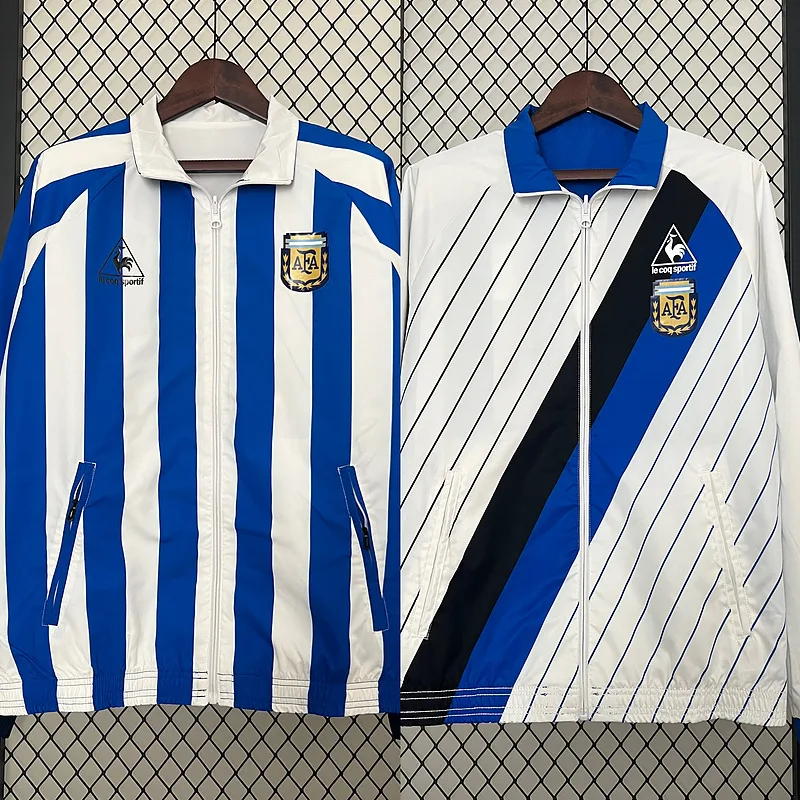 2024 Argentina Jaqueta Corta-Vento Reversível (branco-azul) Camisa de Futebol  — main view