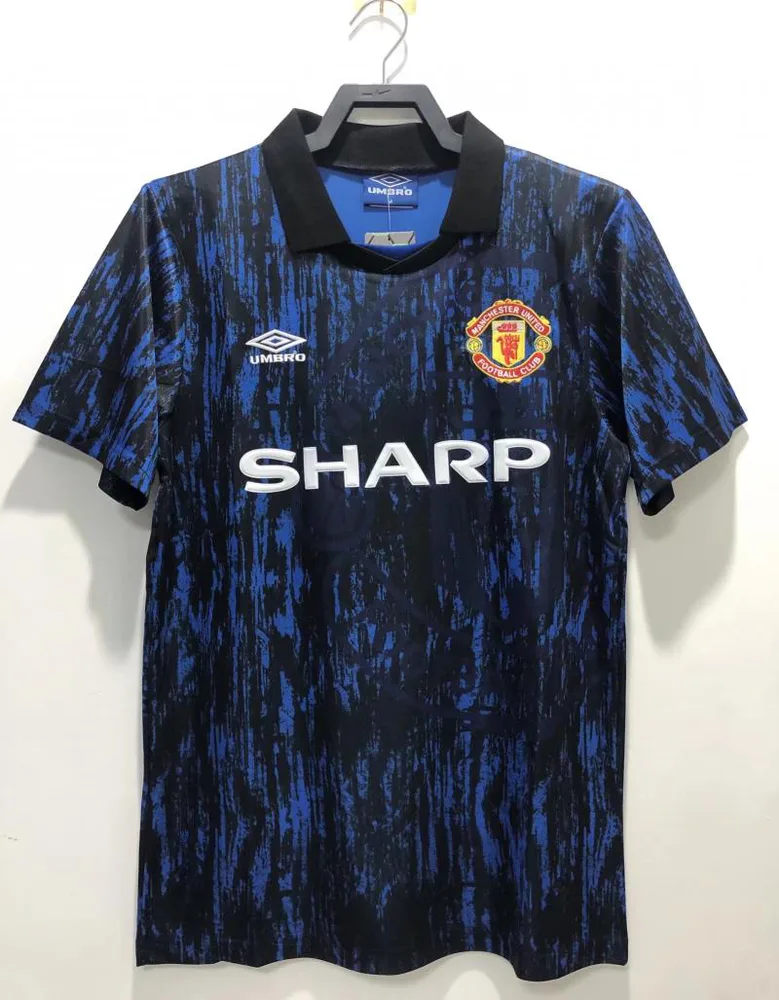 1993 Retro Manchester United blue Football Shirt  — main view