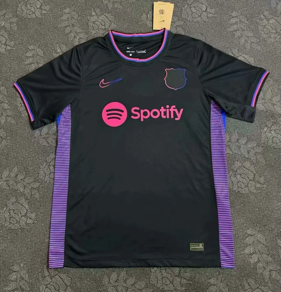 2024/2025 Barcelona Sonderedition Schwarz Fußballtrikot AAA fan-gradät — main view