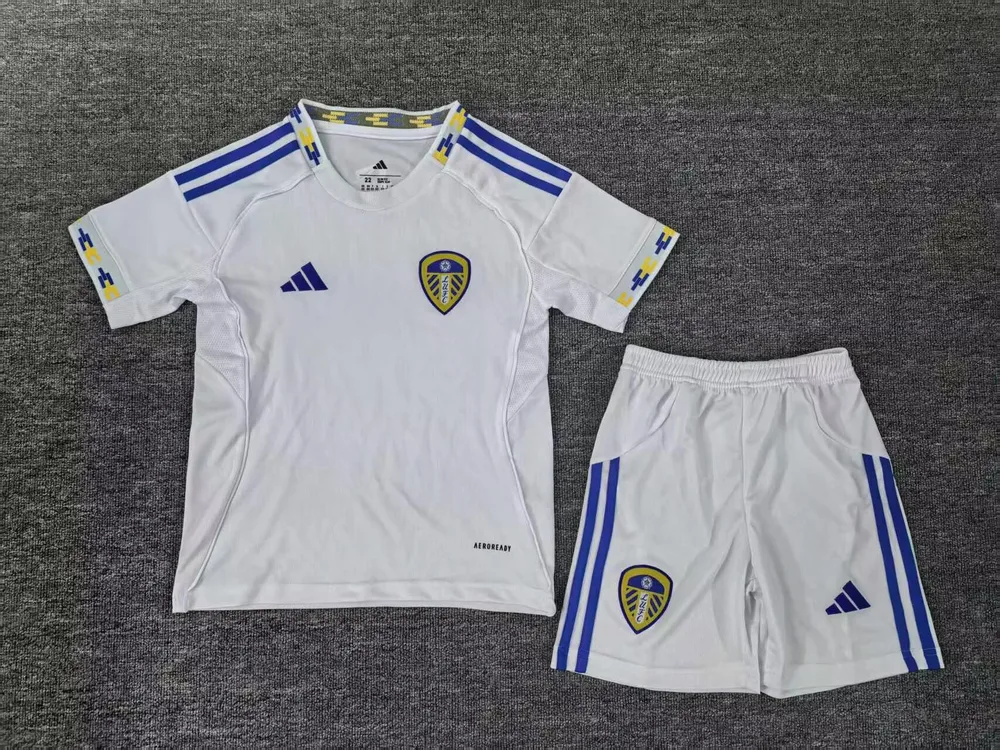 2025/2026 Leeds United Home Football Jersey Shirt  Kids Size — main view