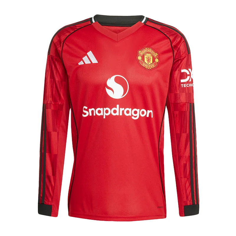 2025/2026 Long Sleeve Manchester United Home Football Shirt  — main view
