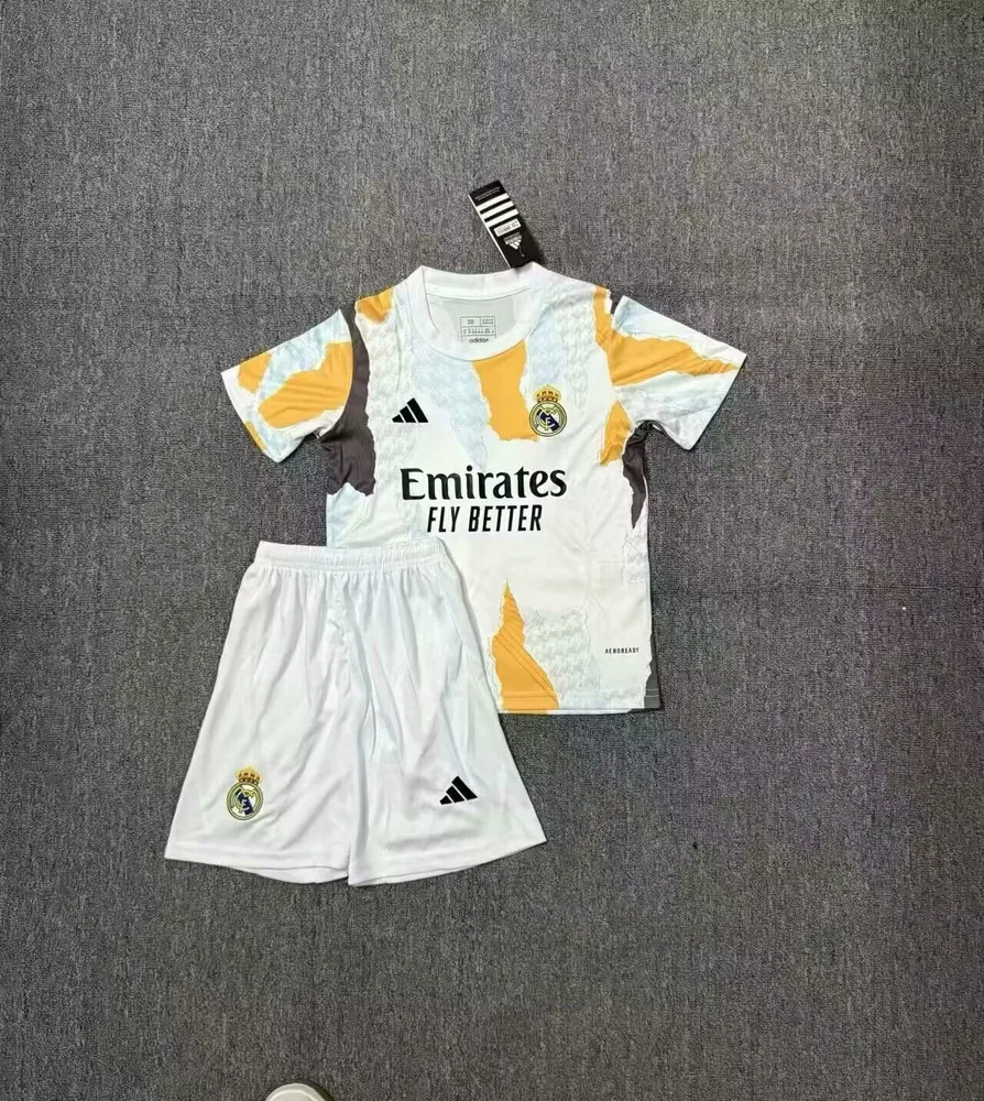 2025/2026 Real Madrid Pre-match training uniforms Football Shirt  Kids Size — main view