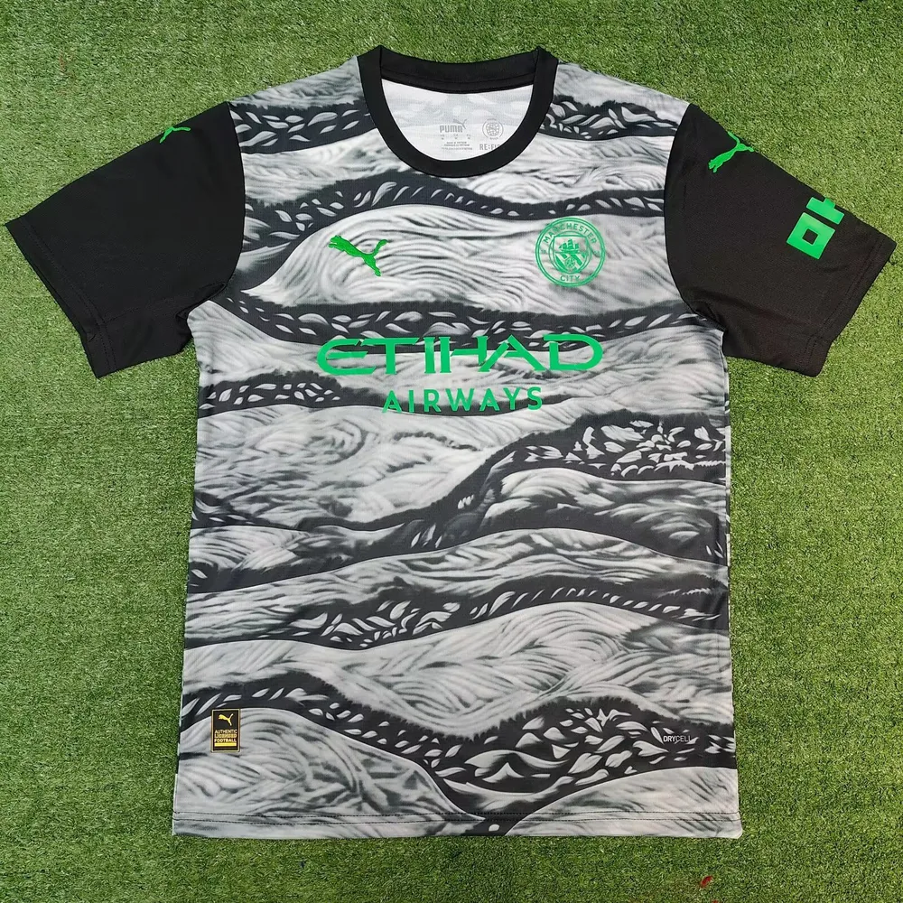 2025/2026 Manchester City Edición Concepto Negro y Gris Camiseta de Fútbol  — main view