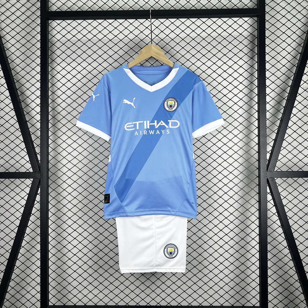 2025/2026 Manchester City Home Football Jersey  Kids Size — main view
