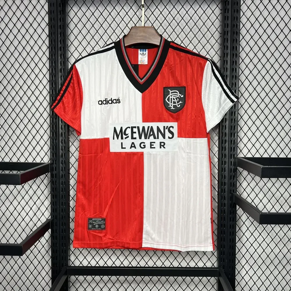 1995/1996 Retro Rangers Auswärts-Fußballtrikot  — main view