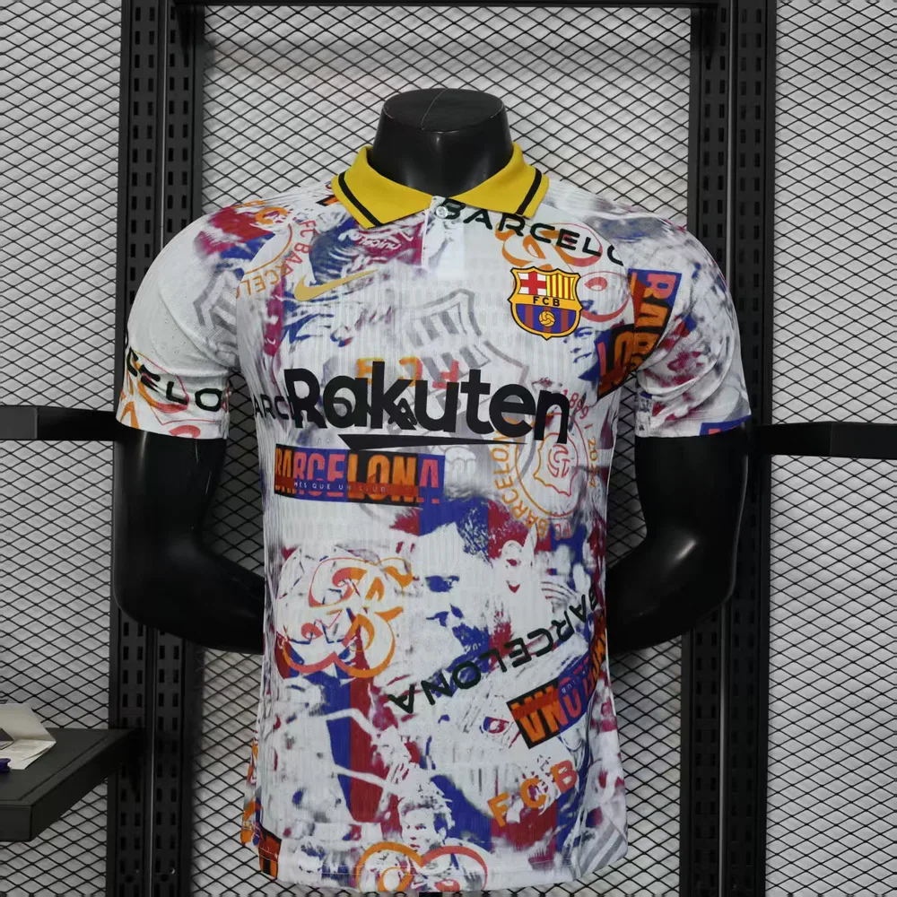 قميص برشلونة 2025/2026 نسخة اللاعب إصدار مشترك مع ميسي كرة قدم جودة تايلاندية — main view